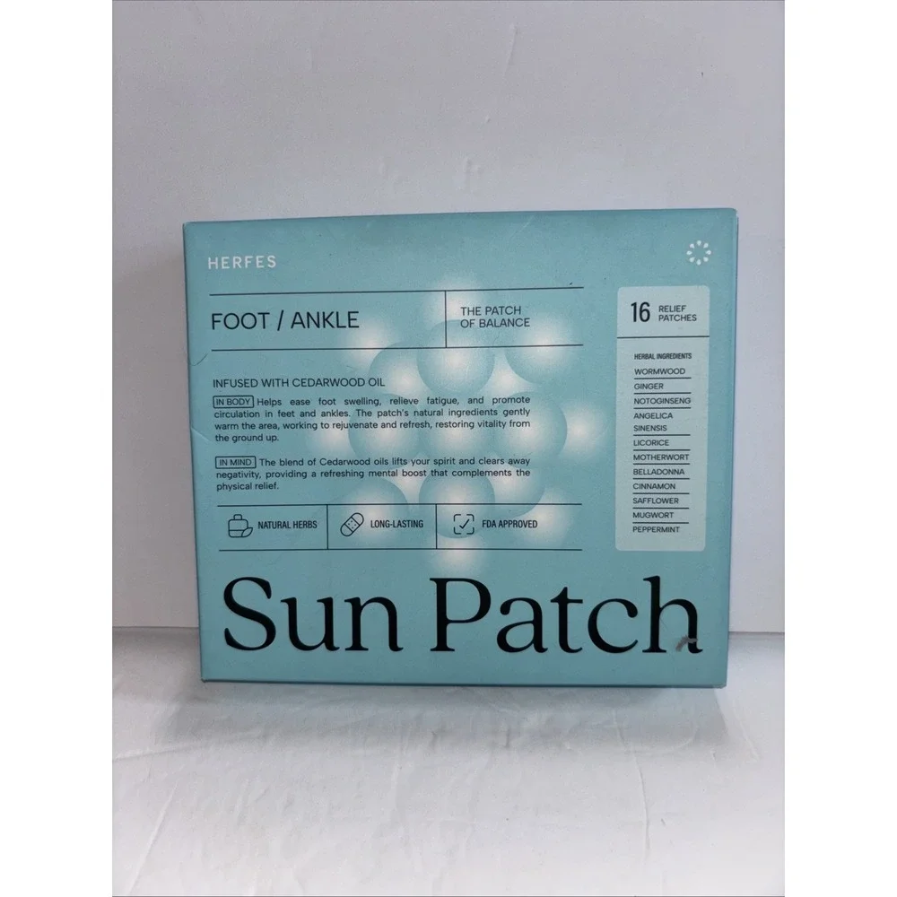 Herfes Foot Ankle Sun Patch 16 Patches The Patch of Balance Swelling Circulation